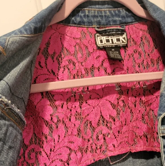 Berek Dimen Blue and Green Jean Jacket with Dinosaur Embellishments - Picture 9 of 13